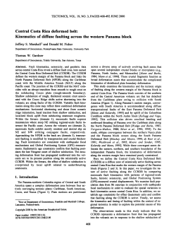 Central Costa Rica deformed belt: Kinematics of diffuse faulting