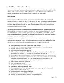 Automobile Body and Repair Shops