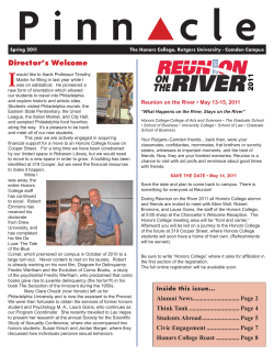 The Pinnacle - The Rutgers&ndash;Camden Honors College