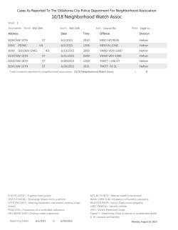 June 2015 Reports  - Neighborhood Alliance of Central