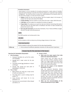 Answer key for the exercises in the lesson