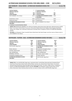 School Bus Services in the Trafford area