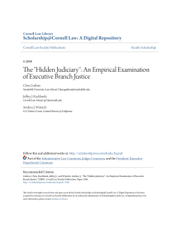 "Hidden Judiciary": An Empirical Examination of Executive Branch