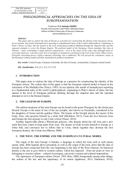 philosophical approaches on the idea of europeanisation
