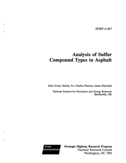 analysis of sulfur compound types in asphalt