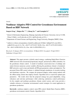 Nonlinear Adaptive PID Control for Greenhouse Environment Based