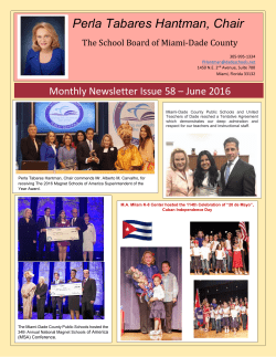 June 2016 - Perla Tabares Hantman - Miami