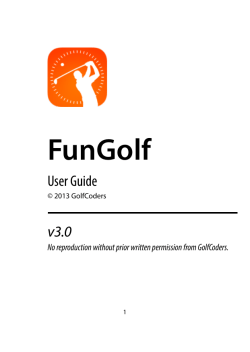 User Guide - FunGolf GPS