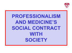 Social Contract - Institute of Medicine