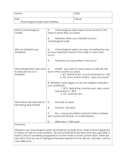 What is Chronological Order?