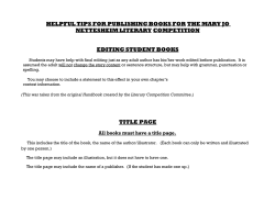 2017 Helpful Hints, Word Count Information, and Rubric for Scoring