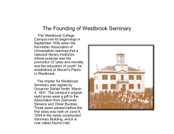 The Founding of Westbrook Seminary