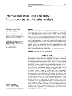 International trade, exit and entry: A cross