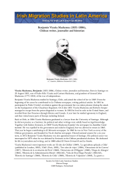 Benjamín Vicuña Mackenna (1831-1886), Chilean writer, journalist