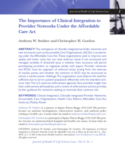Swisher and Gordon: Clinical Integration