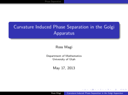 Curvature Induced Phase Separation in the Golgi Apparatus