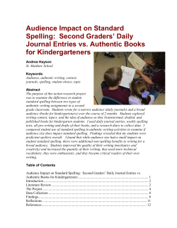 Audience Impact on Standard Spelling