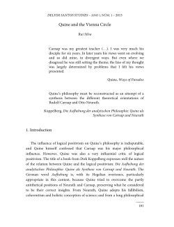 Quine and the Vienna Circle