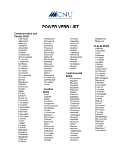 Power Verb List