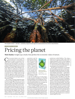Pricing the planet