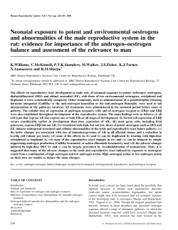 Neonatal exposure to potent and environmental oestrogens and
