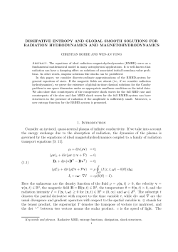 DISSIPATIVE ENTROPY AND GLOBAL SMOOTH SOLUTIONS FOR