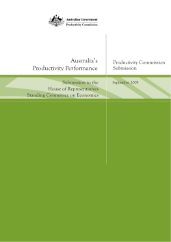 Australia`s Productivity Performance
