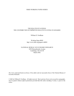 The Health of Nations: The Contribution of Improved Health to Living