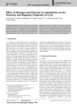 Effect of Nitrogen and Fluorine Cosubstitution on the Structure and