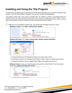 Installing and Using the 7Zip Program