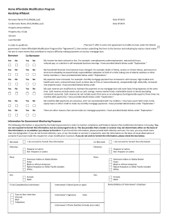 Home Affordable Modification Program Hardship Affidavit