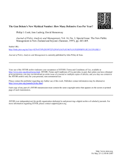 The Gun Debate`s New Mythical Number