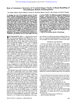 Role of Antennary Structure of N-Linked Sugar Chains in Renal