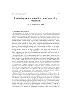 Predicting natural transition using large eddy simulation