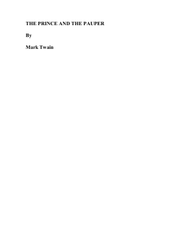 THE PRINCE AND THE PAUPER by Mark Twain