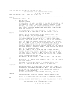 Canada General conditions of carriage and tariffs