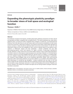 Expanding the phenotypic plasticity paradigm to