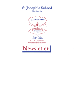Week 1 - February 1st 2017 - St Joseph`s Catholic School