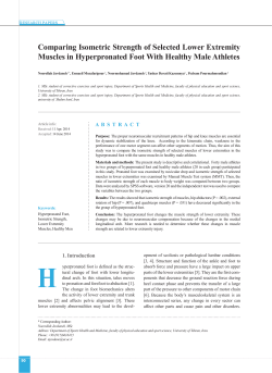 Comparing Isometric Strength of Selected Lower Extremity Muscles