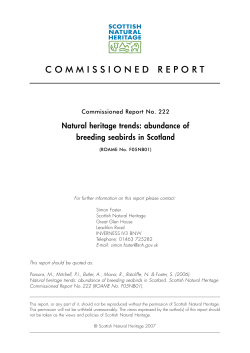 Natural heritage trends: abundance of breeding seabirds in Scotland