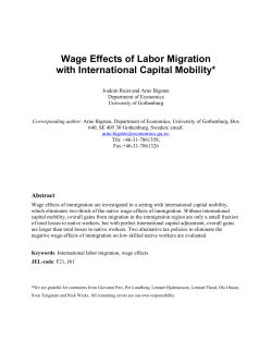 Short term wage effects of labor migration with mobile capital