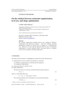 On the relation between constraint regularization, level sets, and