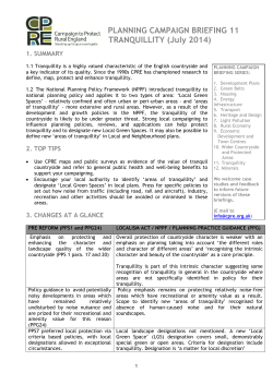 Planning campaign briefing 11 - Campaign to Protect Rural England