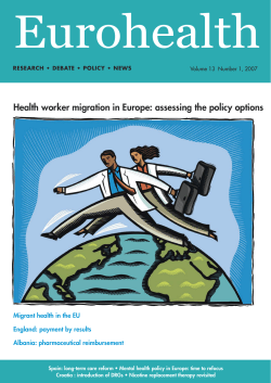 Eurohealth - WHO/Europe - World Health Organization