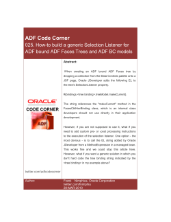 ADF Code Corner: How-to build a generic Selection Listener for