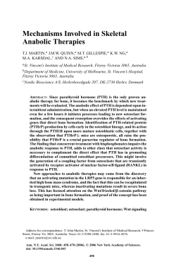 Mechanisms Involved in Skeletal Anabolic Therapies