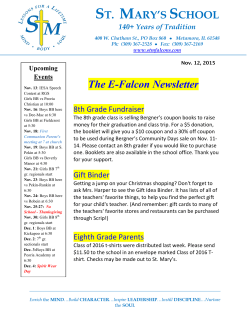 Newsletter Nov_ 12, 2015