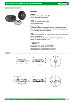 27817 Levelling feet plates die-cast zinc or stainless steel