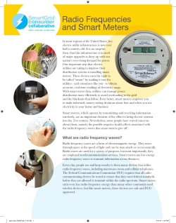 Radio Frequencies and Smart Meters