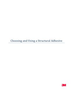 Choosing and Using a Structural Adhesive